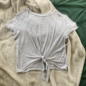 Grey and white shirt